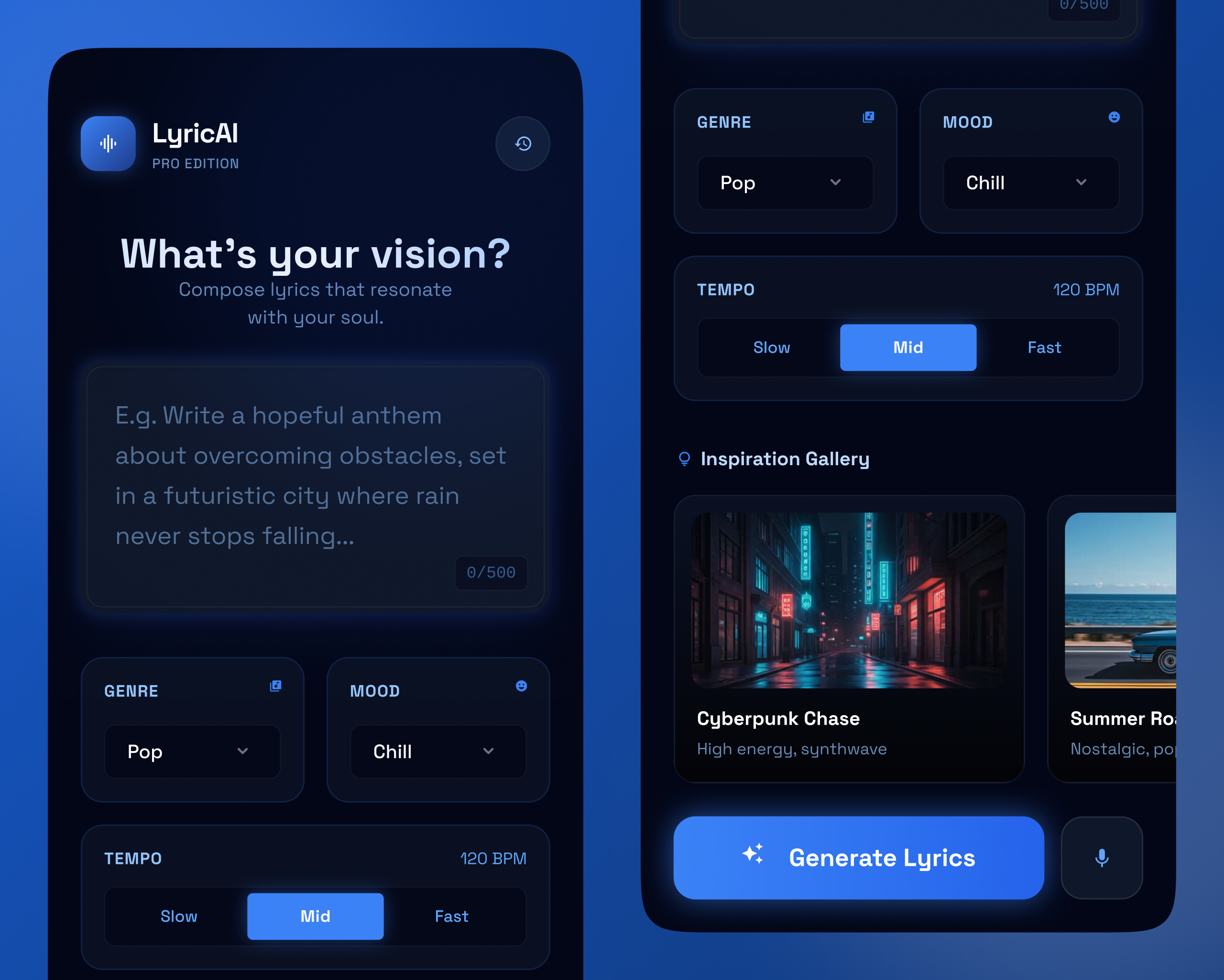 AI-Powered Lyric Generation App – LyricAI